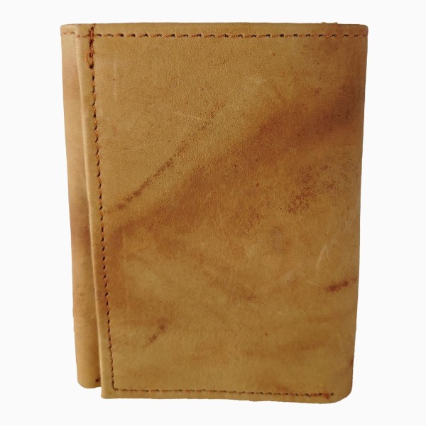  Men Real Leather Trifold Wallets Card Slots Blocking Slim Wallet Handmade Purse